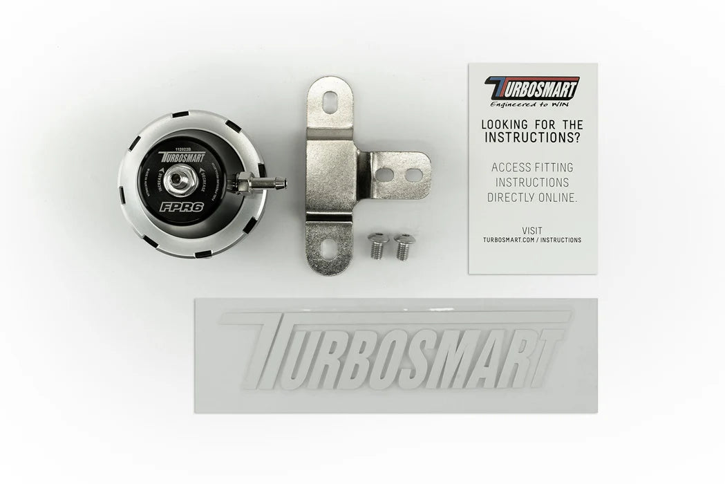 Turbosmart - FPR6 Black Fuel Pressure Regulator - 6AN